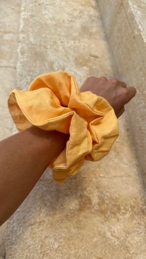 
                  
                    Yellow Linen Scrunchie
                  
                