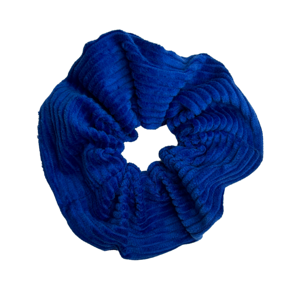 Royal Blue Corduroy Scrunchie