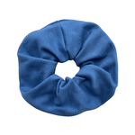 azure blue cotton scrunchie