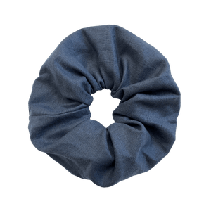 
                  
                    Blue Linen Scrunchie
                  
                