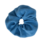 blue tweed scrunchie