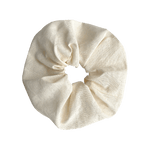 creamy white linen scrunchie sultany