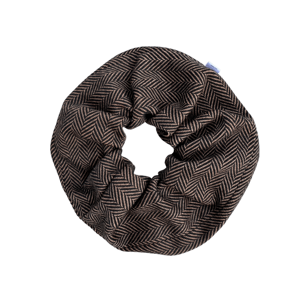 Dark Brown Pattern Scrunchie