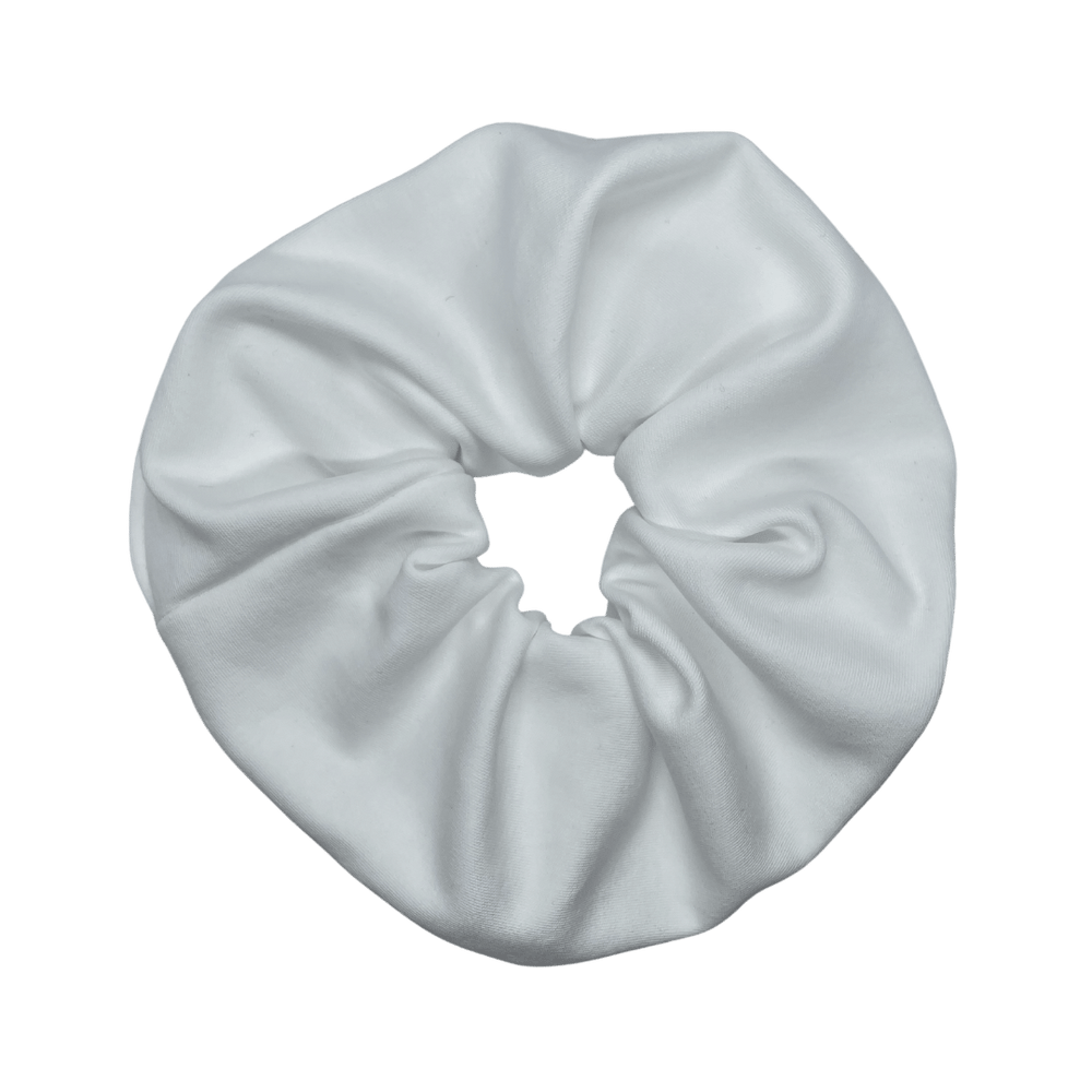 white jersey scrunchie